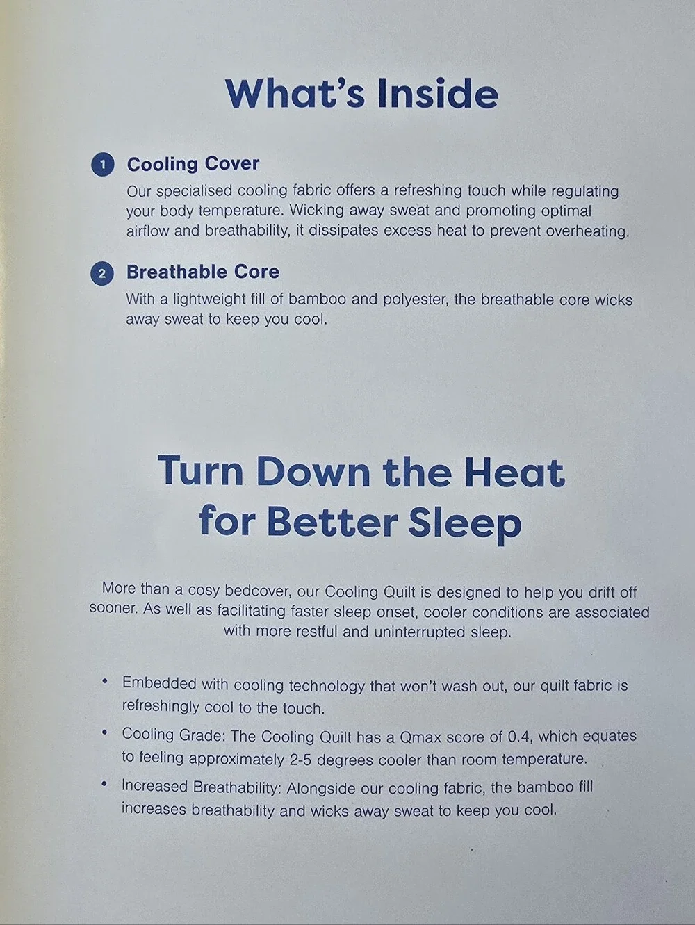 Ecosa Luxurious Cooling Quilt W/Cooling Fabric & Breathable Fill-Light Blue King